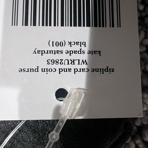 NWT! Kate Spade saturday Black zipline card and coin purse Gold Hardware - Picture 6 of 6